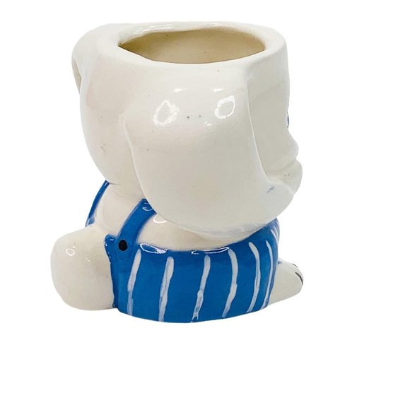 Vintage Easter Bunny Rabbit Child Planter Mug Cup Anthropomorphic Kitsch Spring - Picture 7 of 9